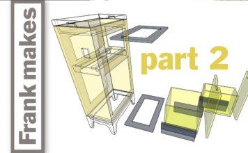 Microwave/Recycling Bin/Shredder/Mail Tray Cabinet – Part 2 of 3