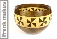 Segmented Walnut and Maple Bowl
