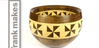 Segmented Walnut and Maple Bowl