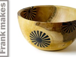 Making a Maple Bowl with Maple and Walnut Inserts