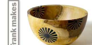 Making a Maple Bowl with Maple and Walnut Inserts