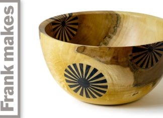 Making a Maple Bowl with Maple and Walnut Inserts