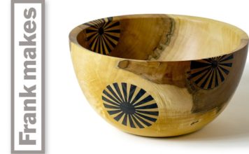 Making a Maple Bowl with Maple and Walnut Inserts