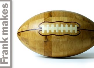 Wood Turning a Football