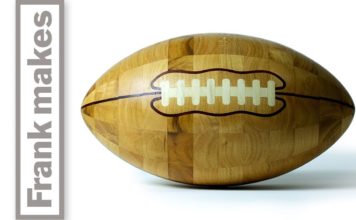 Wood Turning a Football