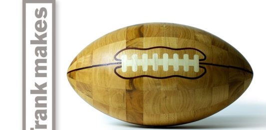 Wood Turning a Football