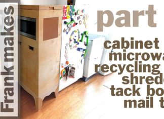 Microwave/Recycling Bin/Shredder/Mail Tray Cabinet – Part 3 of 3