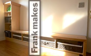 Shoe and Laundry Storage Bench