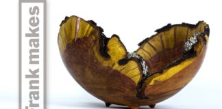 Wood Turned Plum Bowl