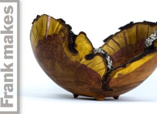 Wood Turned Plum Bowl