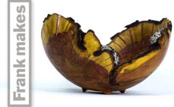 Wood Turned Plum Bowl