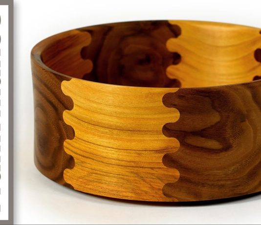 Wood Turned Finger Jointed Bowl