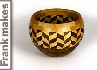 Segmented Wood Turned Wedding Bowl