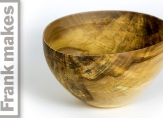 Wood Turned Thin Walled Maple Bowl