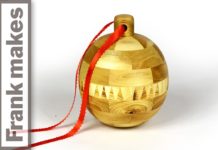 Woodturning a Segmented Christmas Ornament 2014