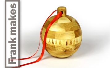 Woodturning a Segmented Christmas Ornament 2014