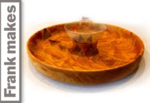 Wood Turned Chip and Dip Tray