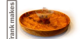 Wood Turned Chip and Dip Tray