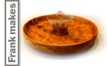 Wood Turned Chip and Dip Tray