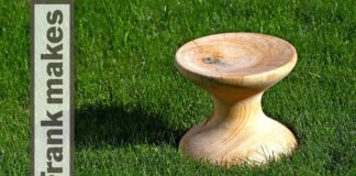 Wood Turned Cedar Stool